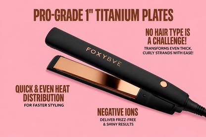Rose Gold Titanium 1” Flat Iron